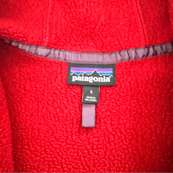 Patagonia Women's Retro Pile Hoody red fleece Sherpa zip sweater jacket Sz S - Picture 7 of 8